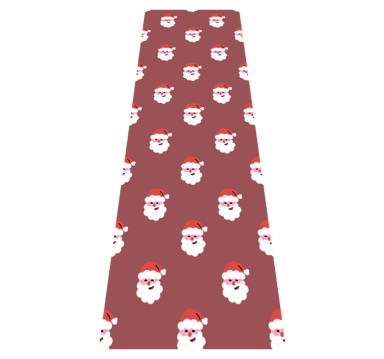 Christmas vinyl rug with santa claus red design - TenStickers