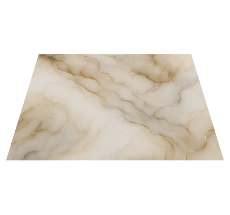 Bedroom vinyl rug marble with gold - TenStickers