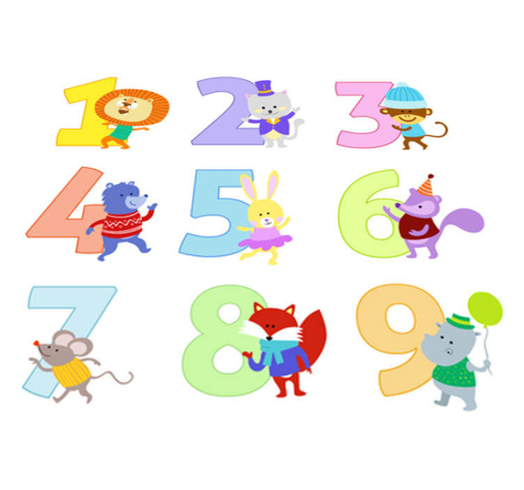 Kids vinyl rug children's numbers sticker collection - TenStickers