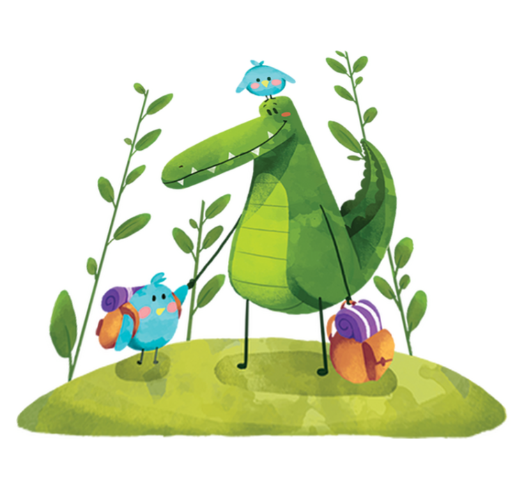 Kids vinyl rug swamp friends - TenStickers