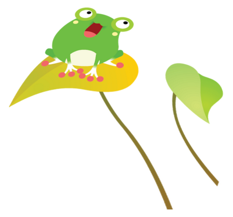 Kids vinyl rug singing frog - TenStickers