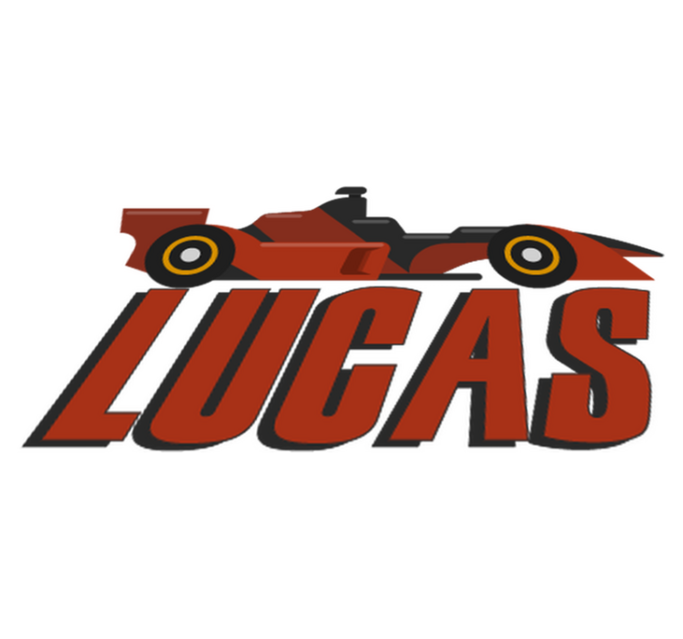 Kids vinyl rug f1 car with name - TenStickers