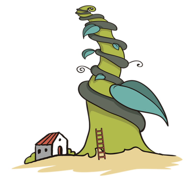 Kids vinyl rug magic bean plant design - TenStickers