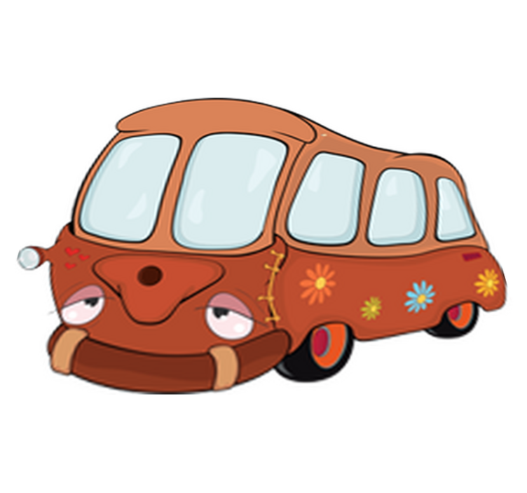 Kids vinyl rug school bus design - TenStickers