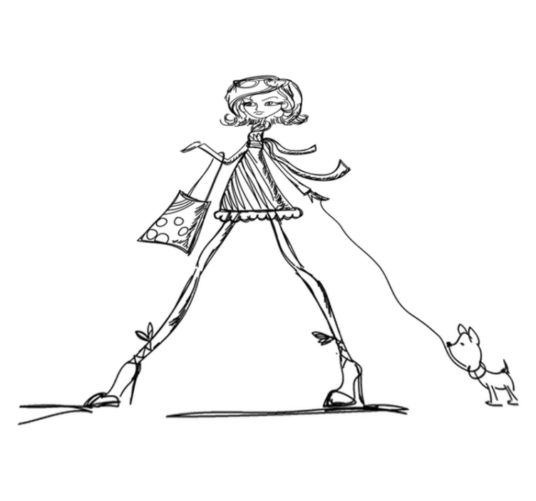 Bedroom vinyl rug stylish girls decor - TenStickers