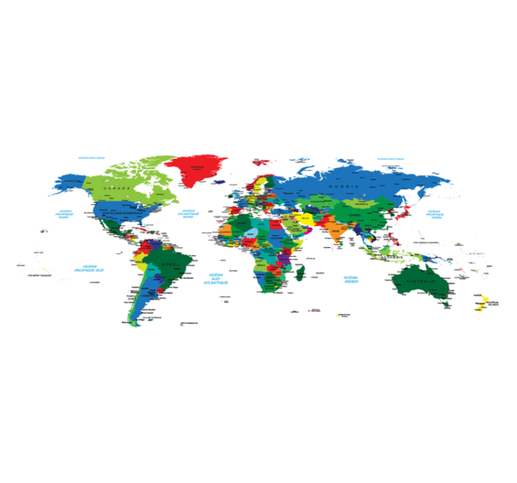Tapis en vinyle carte du monde - TenStickers