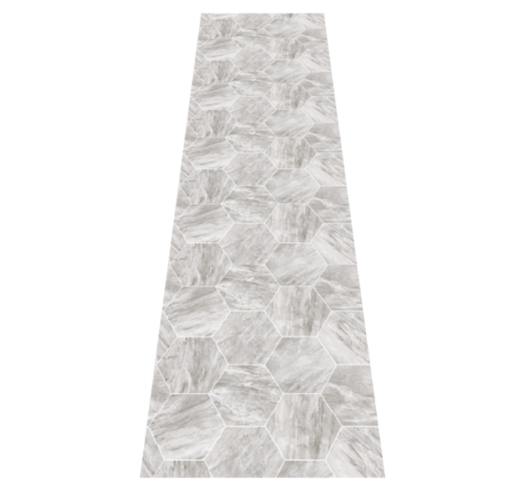 Gold marble hexagonal pattern bathroom vinyl rug - TenStickers