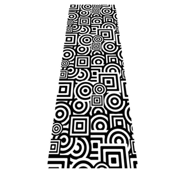 Bathroom vinyl rug concentric pattern decor - TenStickers