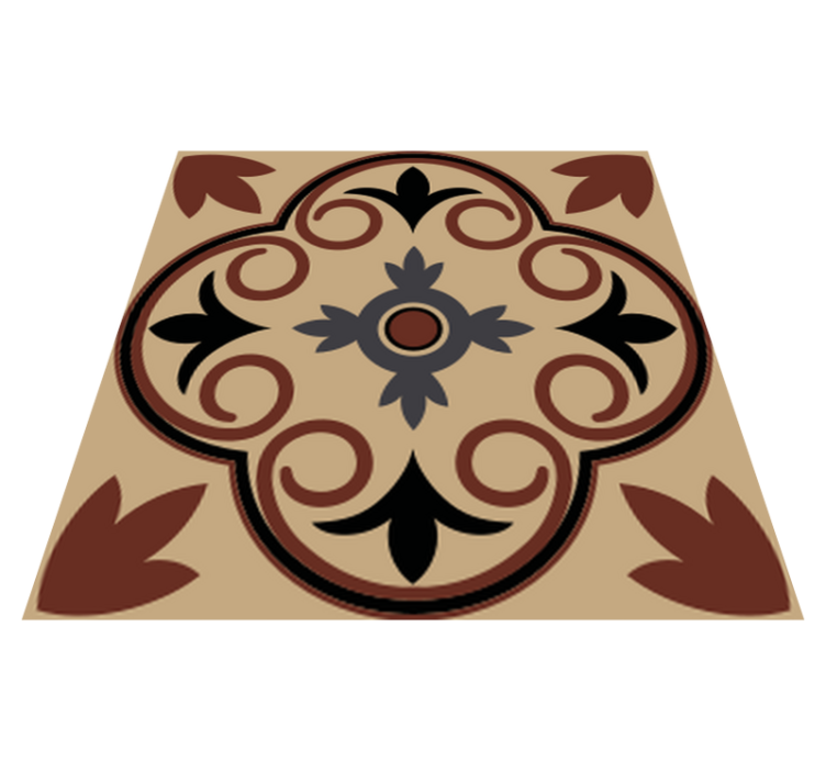 Bathroom vinyl rug with vintage cement pattern - TenStickers