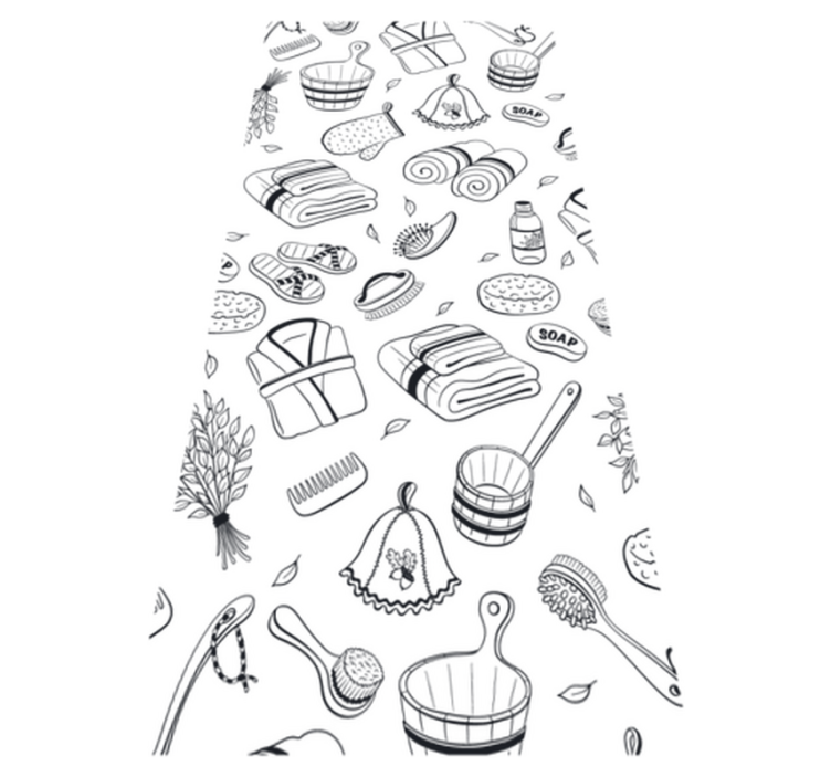Bathroom vinyl rug bathroom accessories - TenStickers