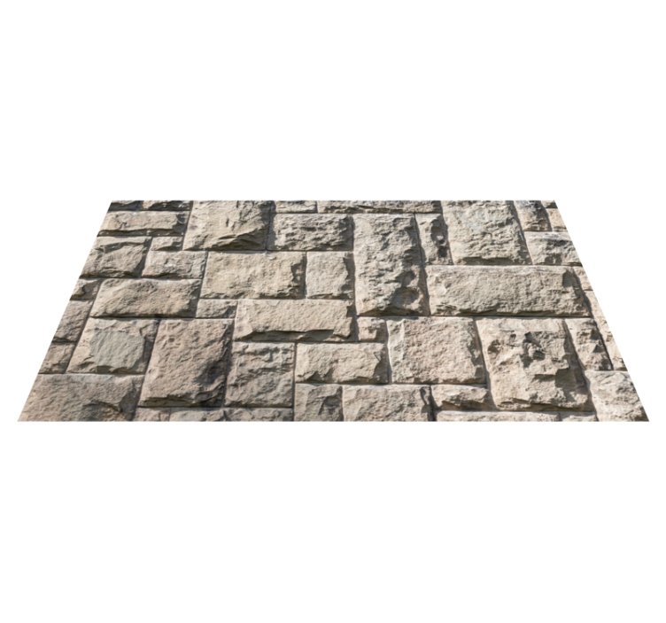 Bathroom vinyl rug in grey rustic stone design - TenStickers
