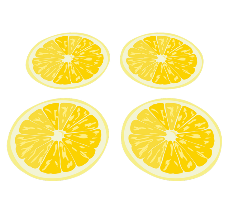 Sliced lemons kitchen vinyl rug - TenStickers