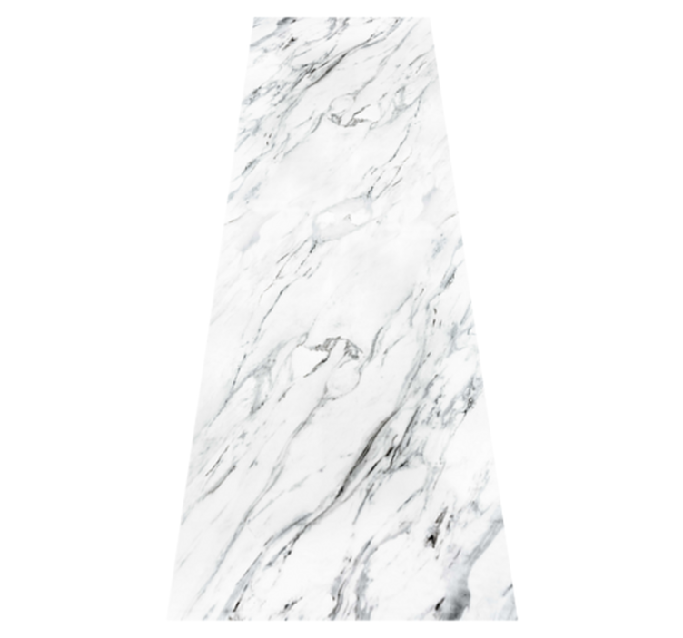 White marble kitchen vinyl rug - TenStickers