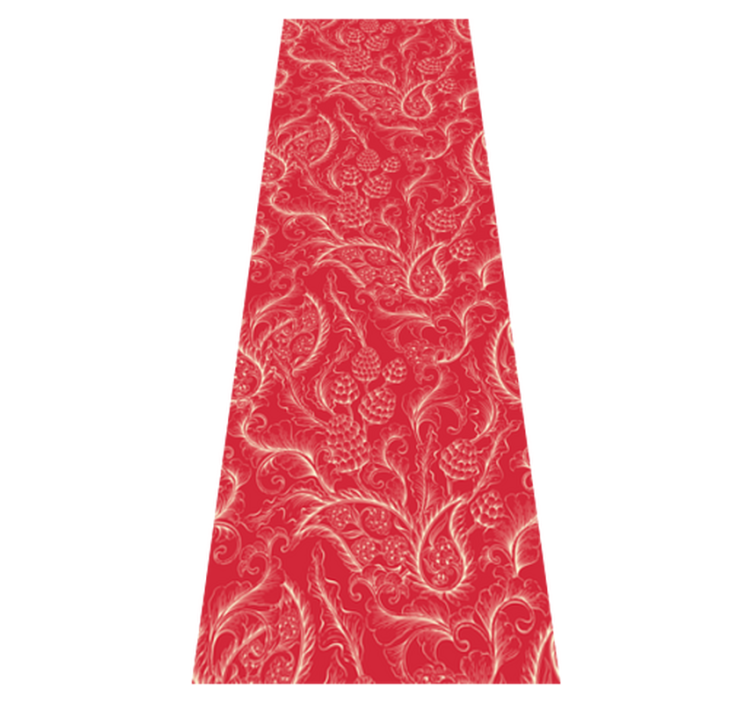 Kitchen vinyl rug with paisley illustration fridge - TenStickers