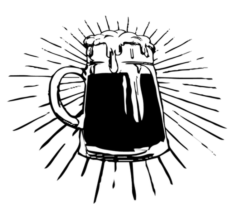 Kitchen vinyl rug beer illumination - TenStickers