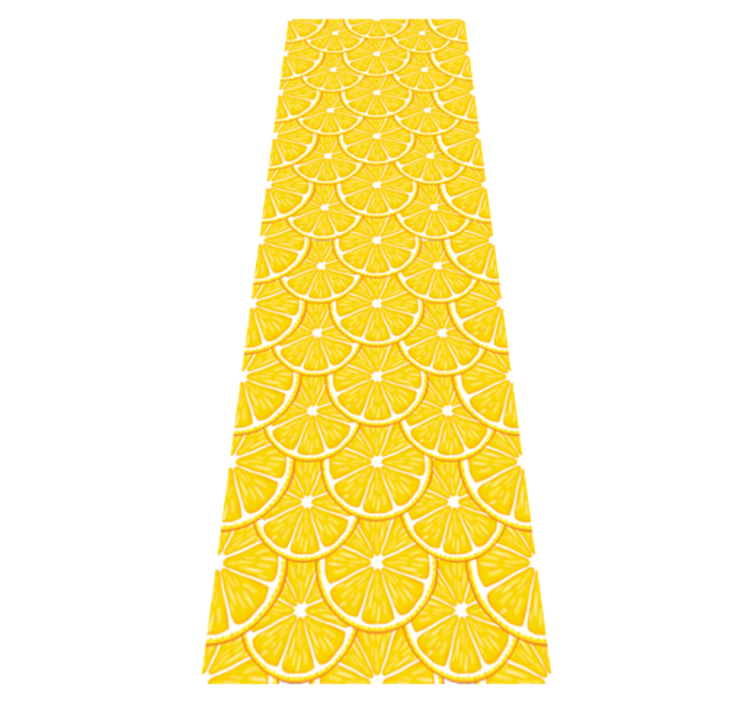Kitchen vinyl rug with orange pattern design - TenStickers