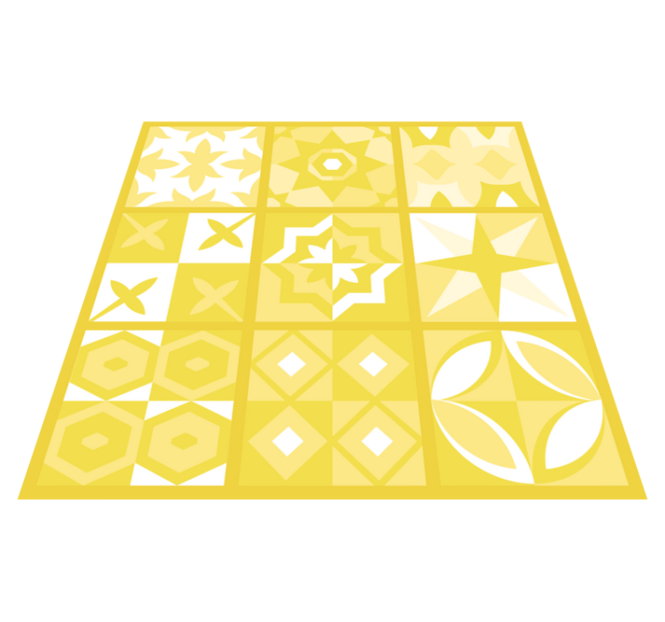 Illuminating pantone kitchen vinyl rug - TenStickers