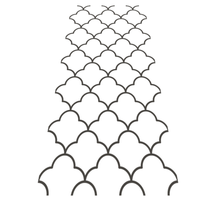 Kitchen vinyl rug in geometric moroccan design - TenStickers