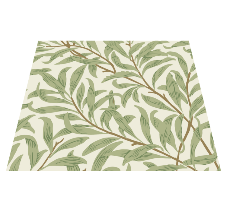 Kitchen vinyl rug botanical green plants - TenStickers