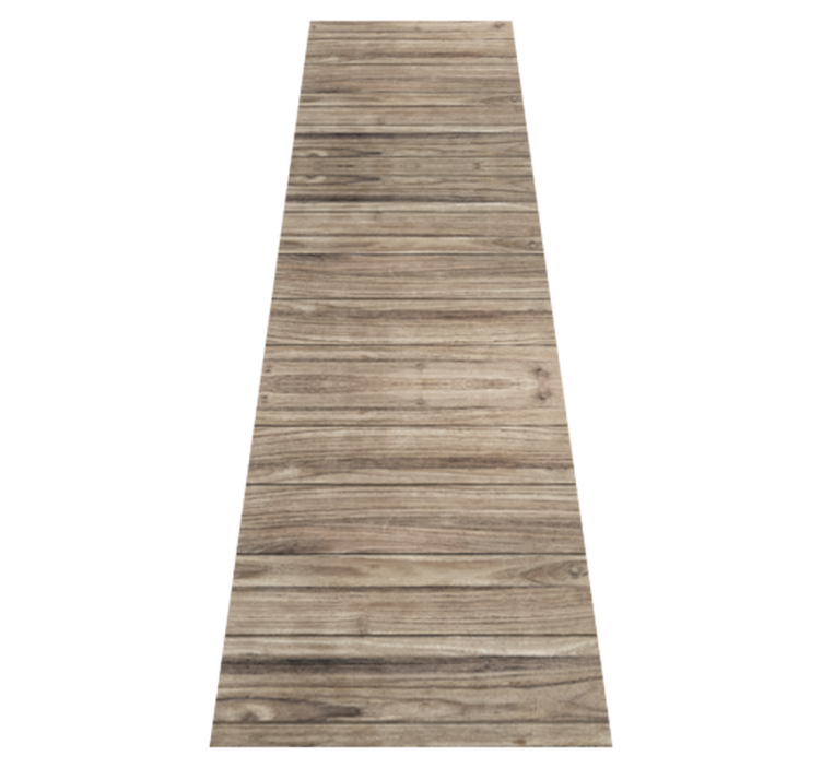 Office vinyl rug in gray rustic wood design - TenStickers