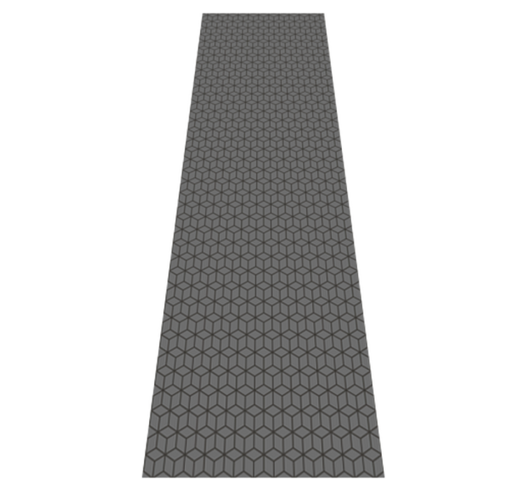 Office vinyl rug with 3d gray cubes design - TenStickers