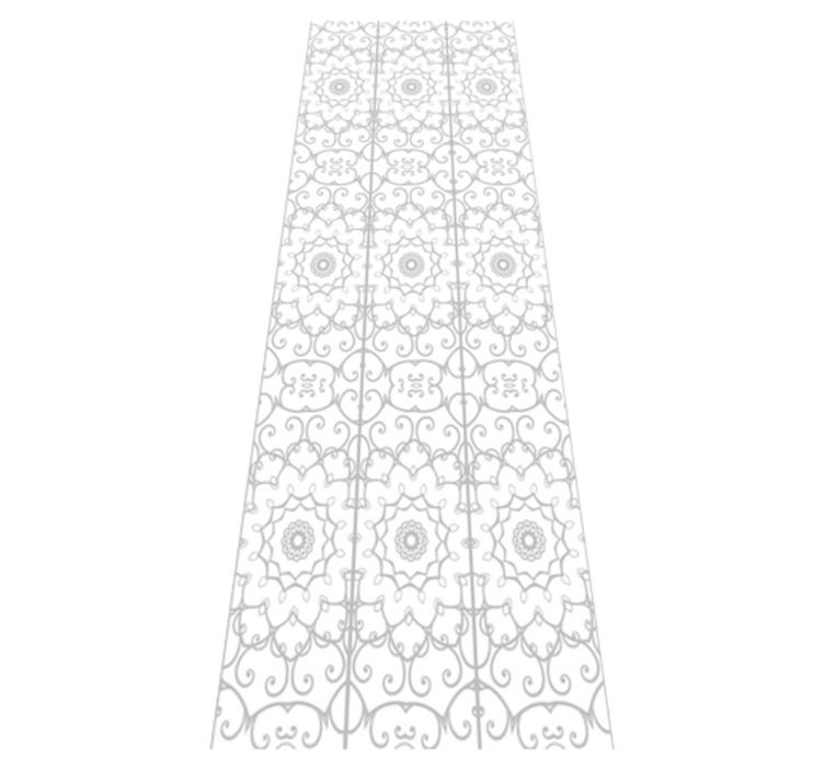 Floral pattern office vinyl rug - TenStickers
