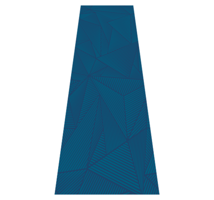 Office vinyl rug with simple blue geometric pattern - TenStickers