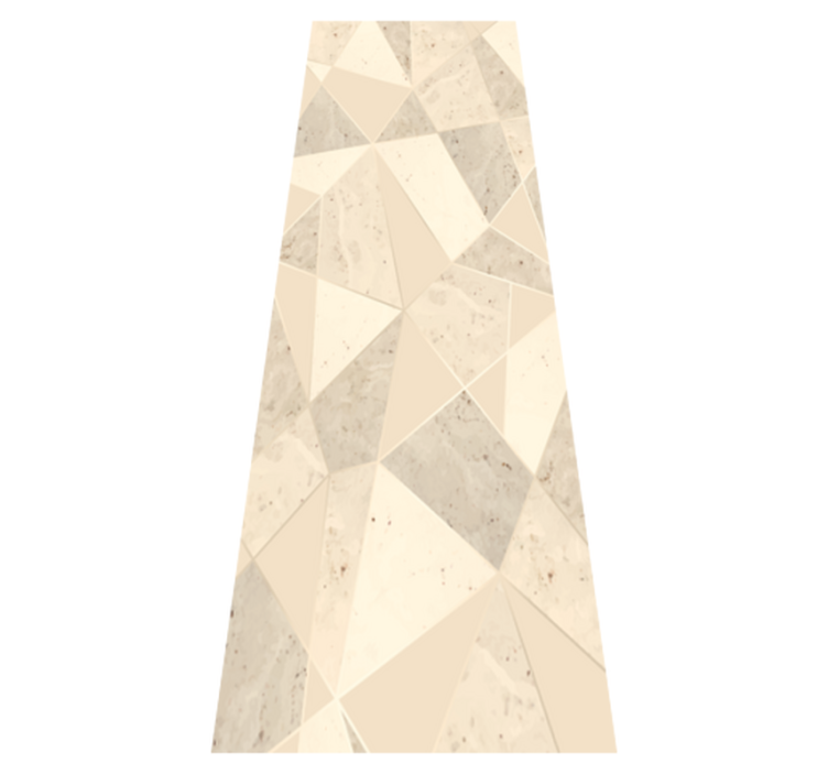 Office vinyl rug 3d golden triangles design - TenStickers