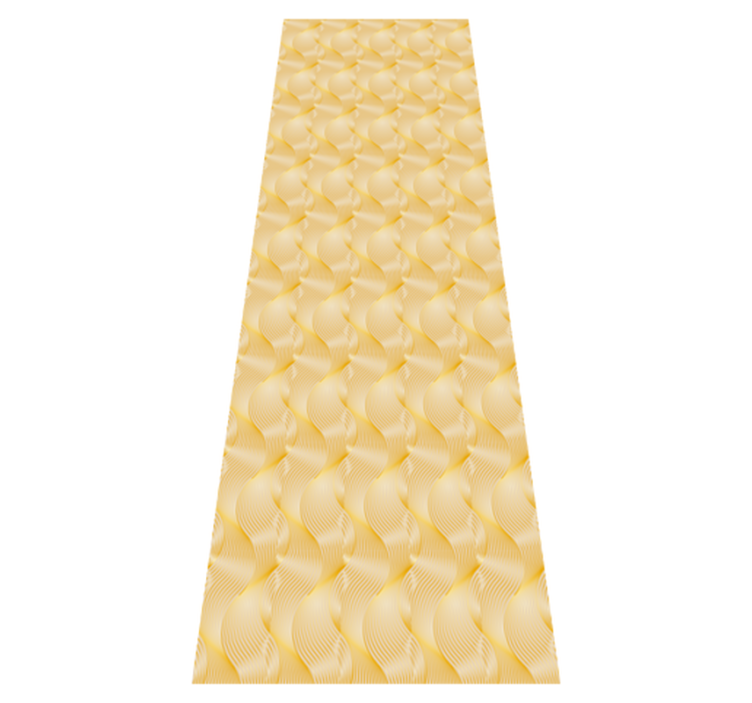 Gold foil wave illusion office vinyl rug - TenStickers
