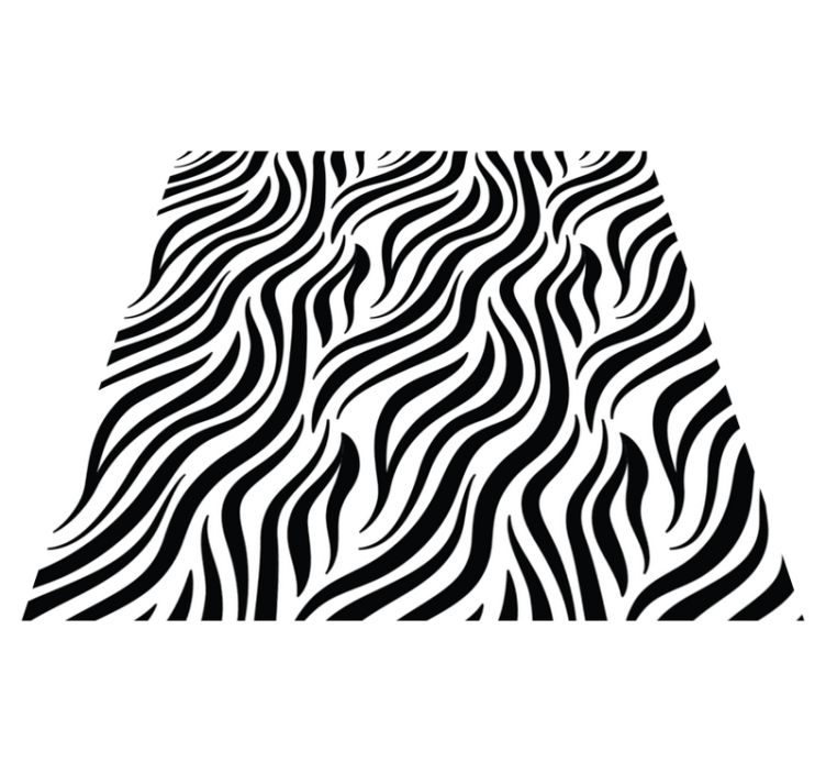 Zebra stripe animal print vinyl rug - TenStickers
