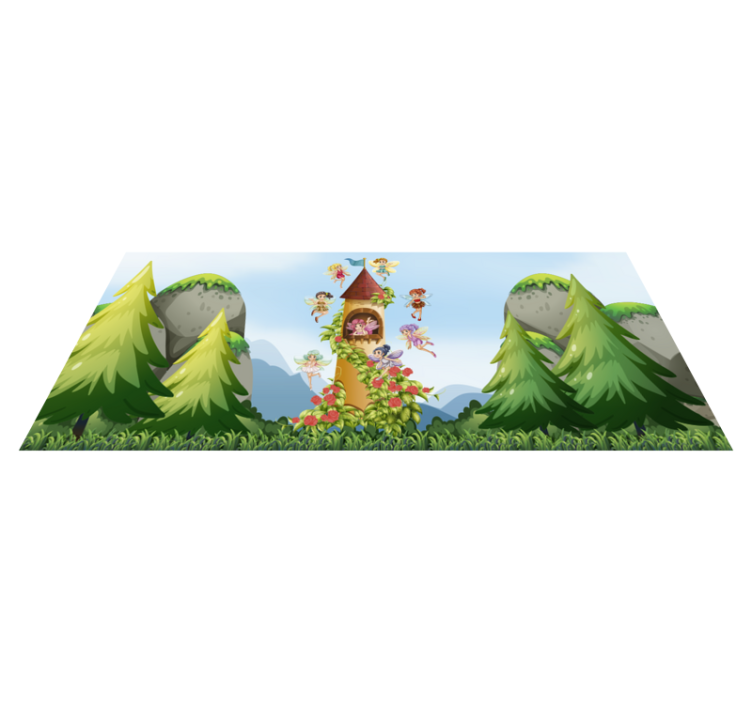 Enchanted forest playroom rug - TenStickers
