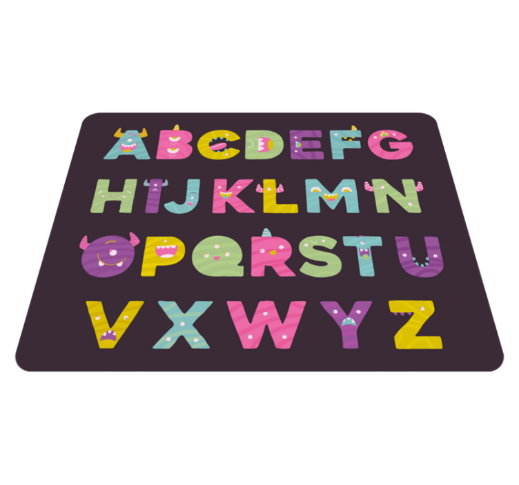 Original monstrous vinyl alphabet rug - TenStickers