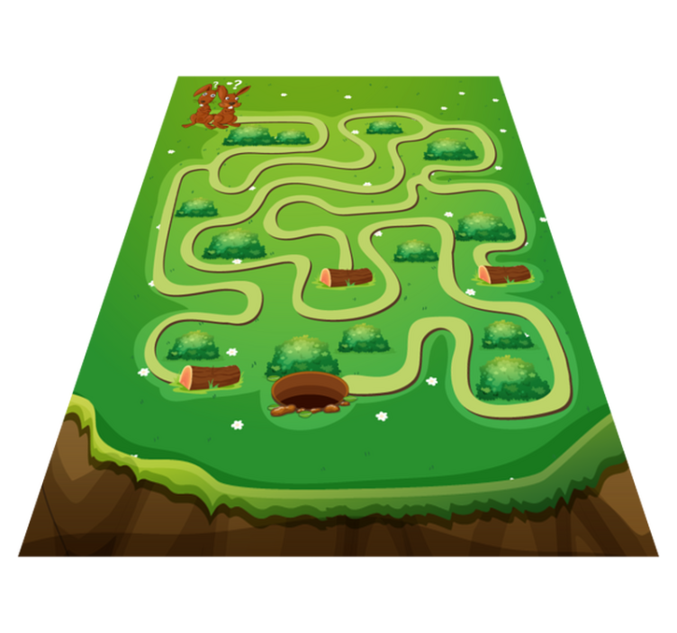 Fabulous kids maze game vinyl rug - TenStickers
