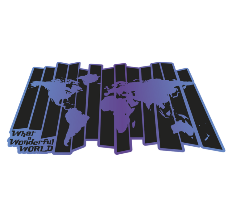 world map what a wonderful world vinyl rug - TenStickers