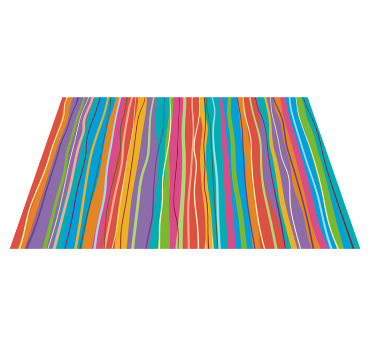 Colorful Striped Pattern stripes vinyl rug - TenStickers