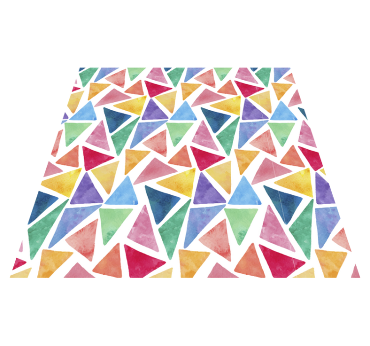 mosaic triangles pastel  vinyl rug - TenStickers