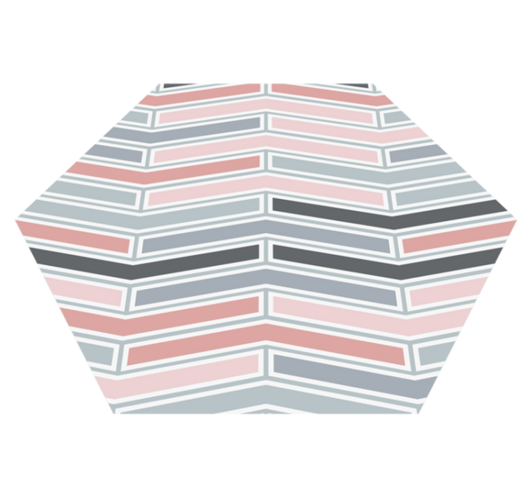 Amazing hexagonal nordic style vinyl rug - TenStickers