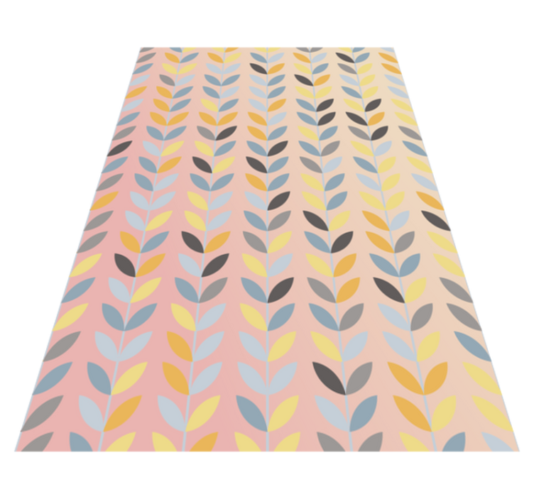 Wonderful flower nordic style vinyl rug - TenStickers