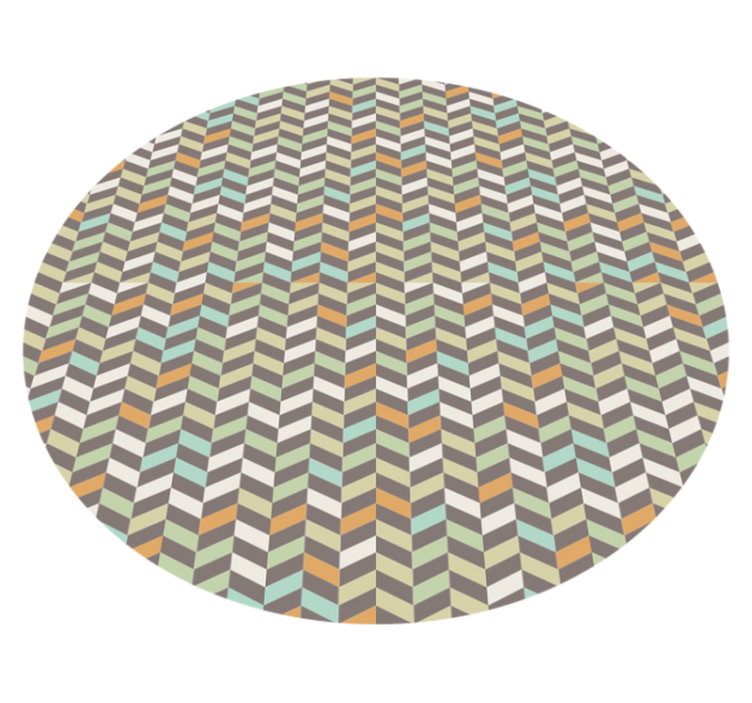Chevron Spectrum Circle geometric vinyl rug - TenStickers