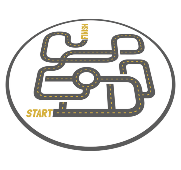 Roadway Adventure gaming vinyl rug - TenStickers