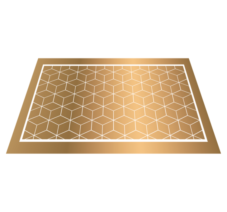 Fabulous cubes geometric vinyl rug - TenStickers