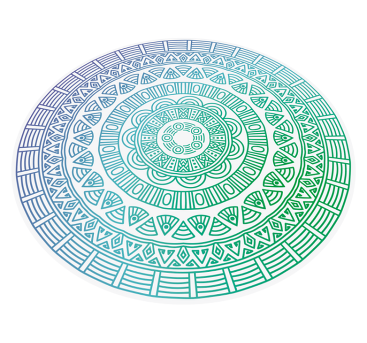 Gorgeous decorative round mandala vinyl rug - TenStickers