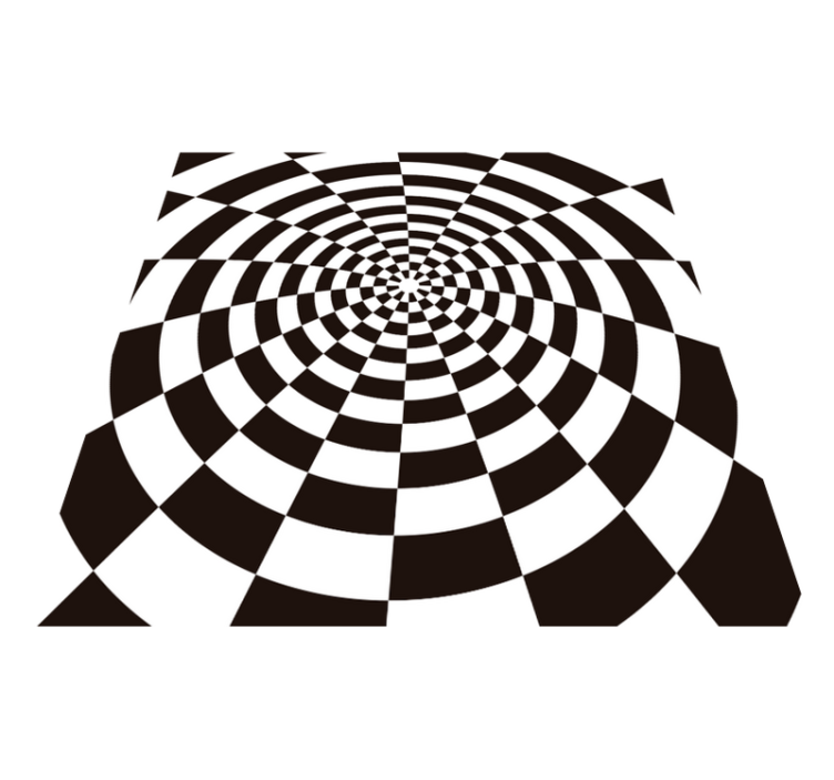 Optical Illusion Checkered geometric vinyl rug - TenStickers