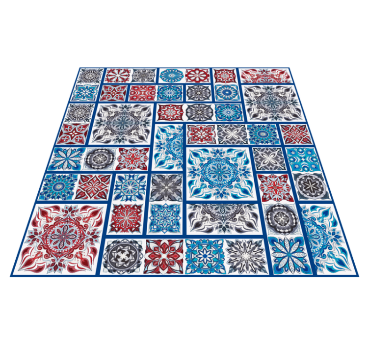 Mosaic vinyl rug mosaic tile patchwork - TenStickers