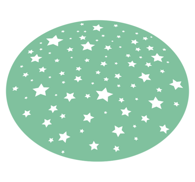 Green Stars kids vinyl rug - TenStickers
