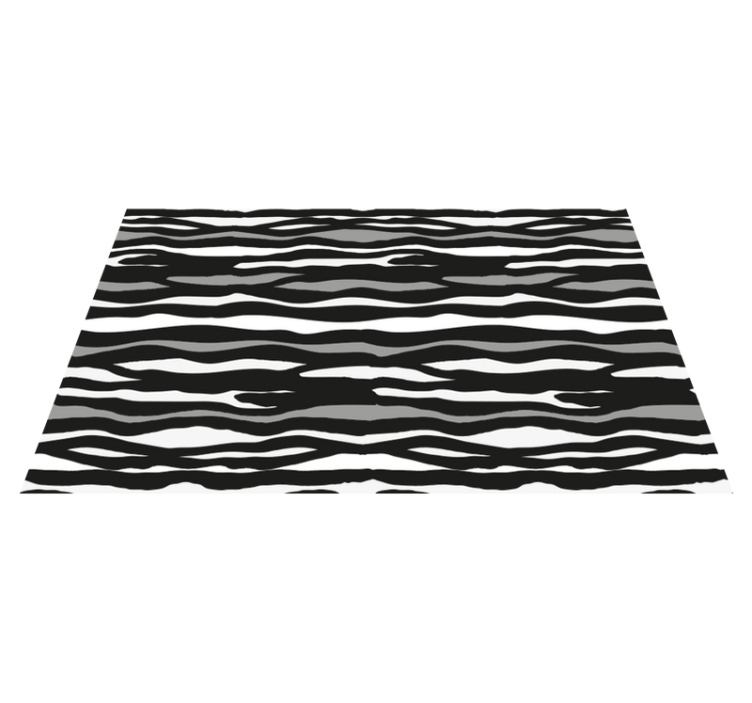 Zebra Stripe Motif animal print vinyl rug - TenStickers