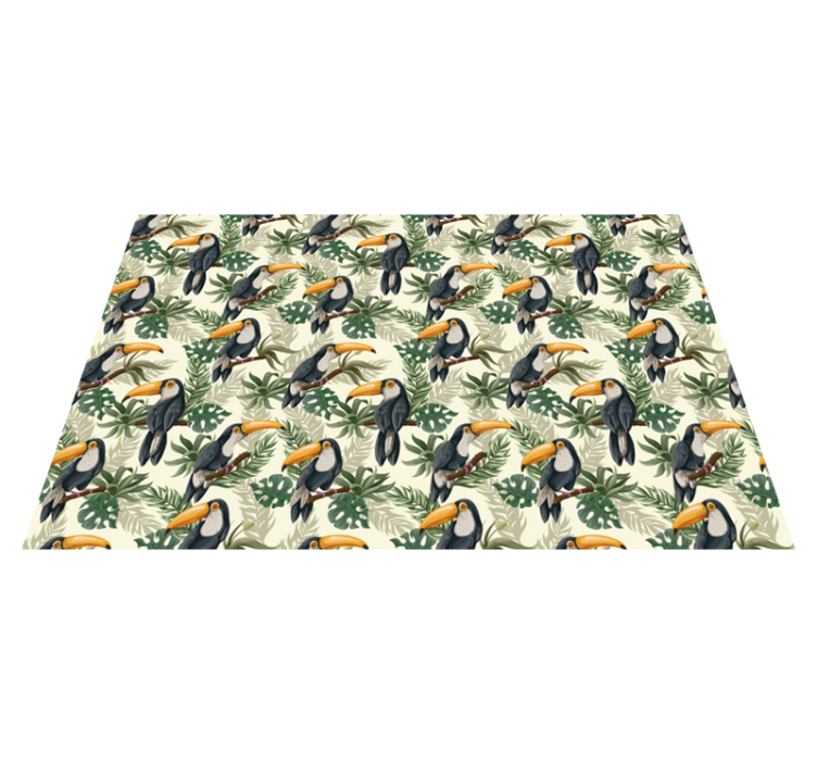 Toucan Paradise animal vinyl rug - TenStickers