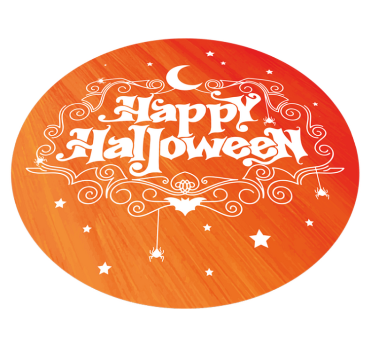 Halloween vinyl rug halloween celebration round - TenStickers