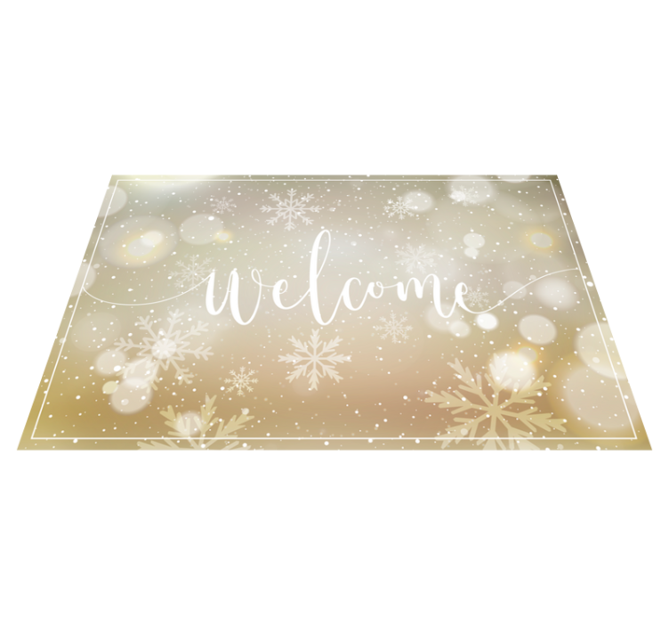 Christmas snowflakes shiny effect vinyl rug - TenStickers