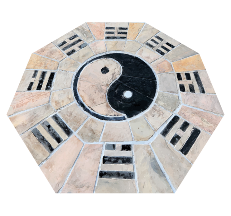 marble ying and yang texture carpet - TenStickers
